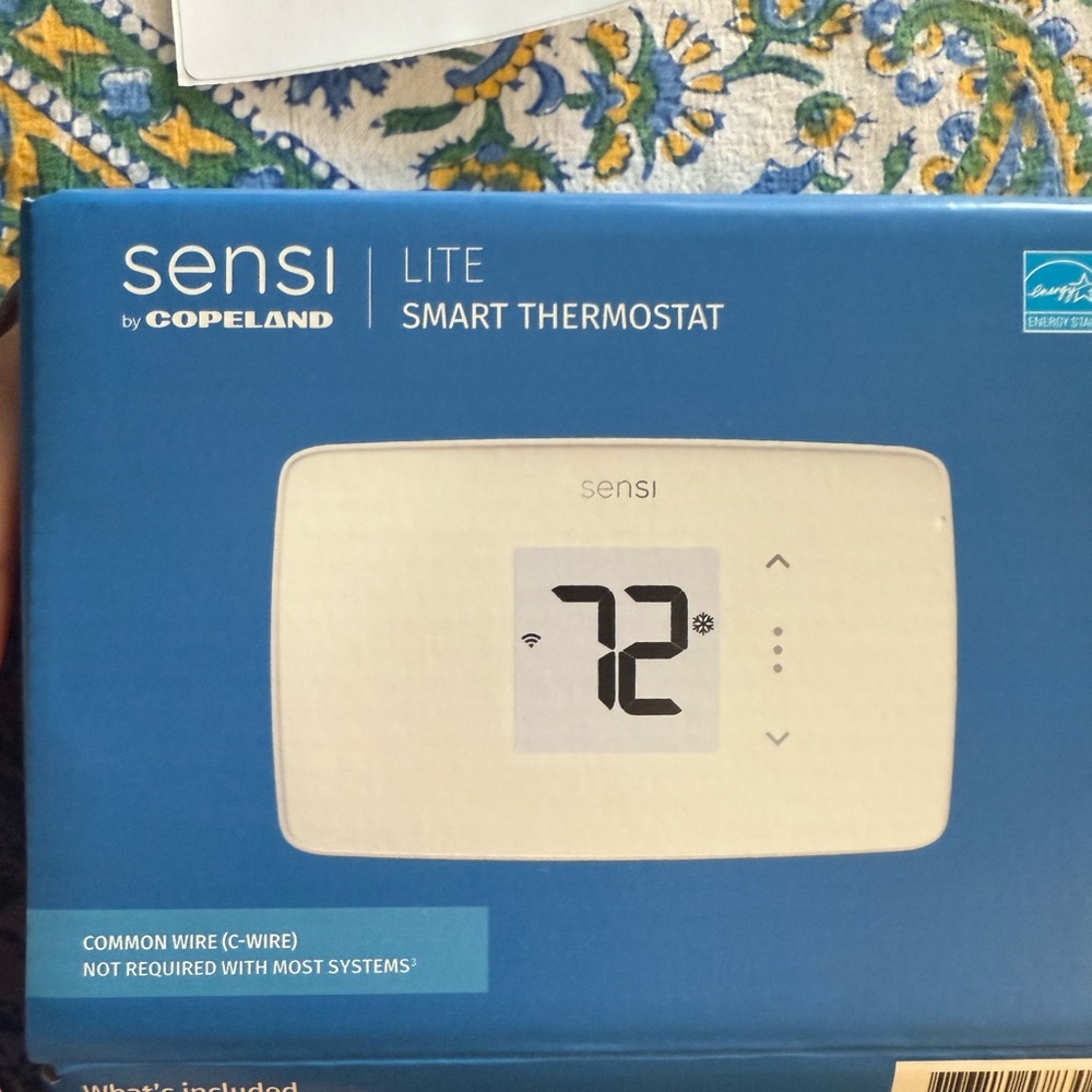 New Sensi Lite Wi-Fi Smart Programmable Thermostat, Touchscreen Display WHITE